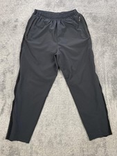 Nike Track Pants Mens Large Black Athletic Tapered Leg Zip Pockets Joggers