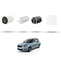 Hoffcar Set Service - 4 Filter Kompatibel Mit Skoda Roomster 1.2 TSI 77Kw Von