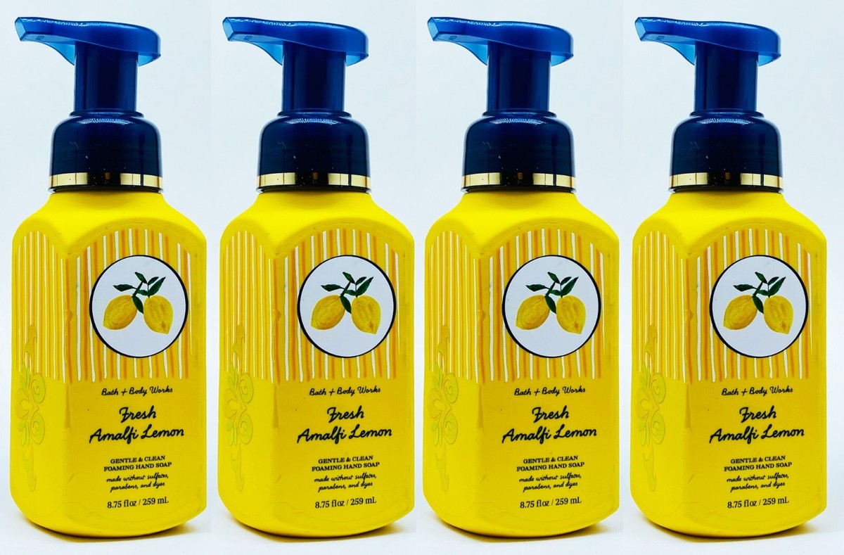 4 Bath & Body Works FRESH AMALFI LEMON Gentle Clean Foaming Hand