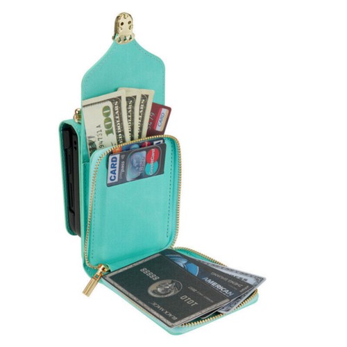 Zipper Wallet Purse Crossbody Phone Case For Samsung Galaxy Z Flip5 4 Flip 3 5G - Picture 63 of 67