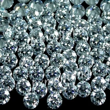 50 Pcs Natural D Color VVS1 White Certified 0.90 MM Round Brilliant Cut Diamond