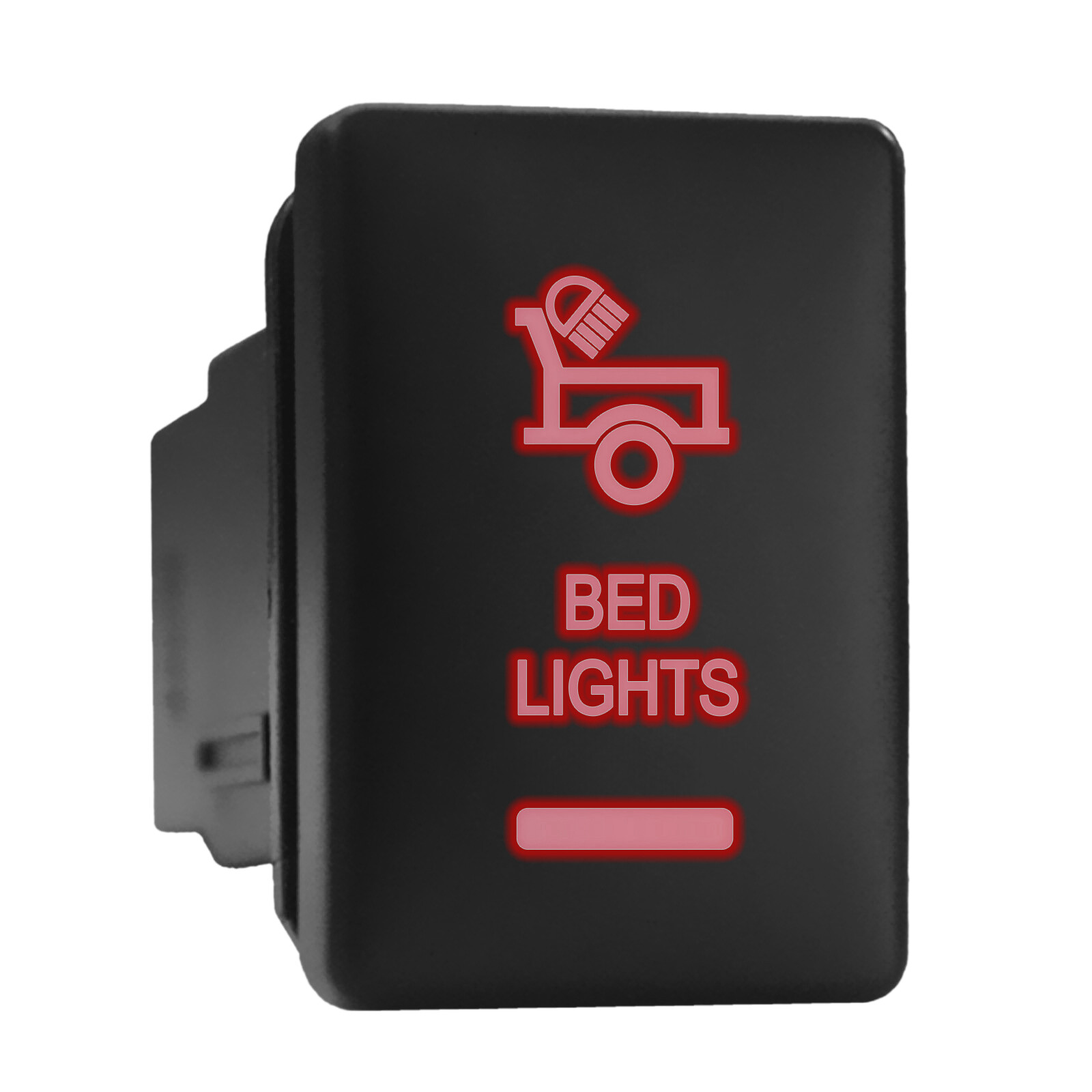 Red LED Bed Light Push Switch 1.28x0.87