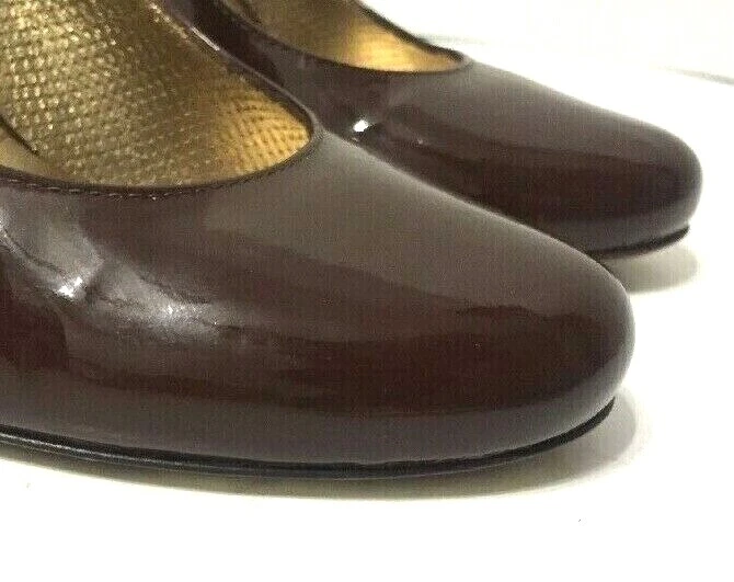 Zapatos de tacón alto Gianmarco Lorenzi punta almendra charol marrón para mujer talla 37 Foto 2 de 4