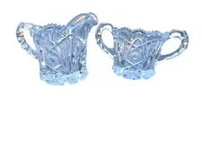 Cream & Sugar EAPT Imperial Glass Nu Cut Hobstar Buttons