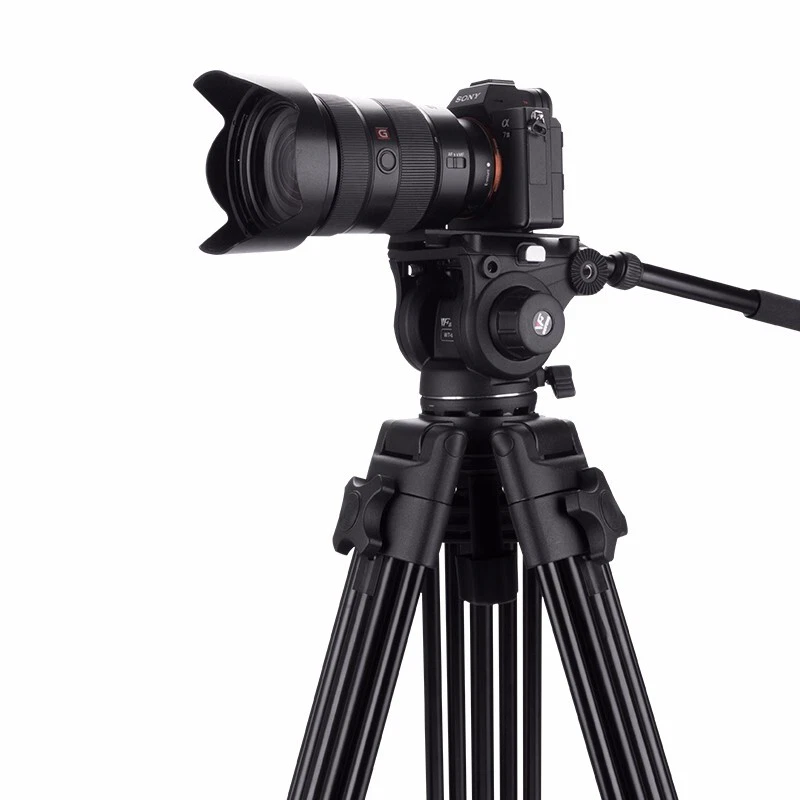 Video Tripod Kit with Video head Aluminum Heavy Duty Tripod with Fluid Head - Image 4 of 4