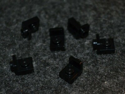(6) 1x1 - 1x1 Black 90 Degree Upward Direction Change Bricks ~ Lego ~ NEW