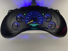 99-04 S10 Speedometer Instrument Gauge Cluster NO TACH BLUE LED