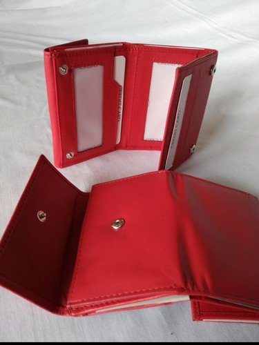 cartera piel mujer billetero monedero color rojo completa ref 087 |