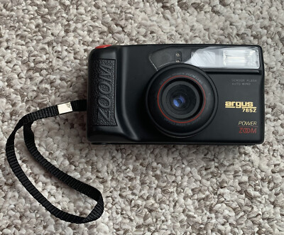 Camera Argus 785Z Power Zoom Motorized Wind Rewind 2 AA Vintage With Film AS IS