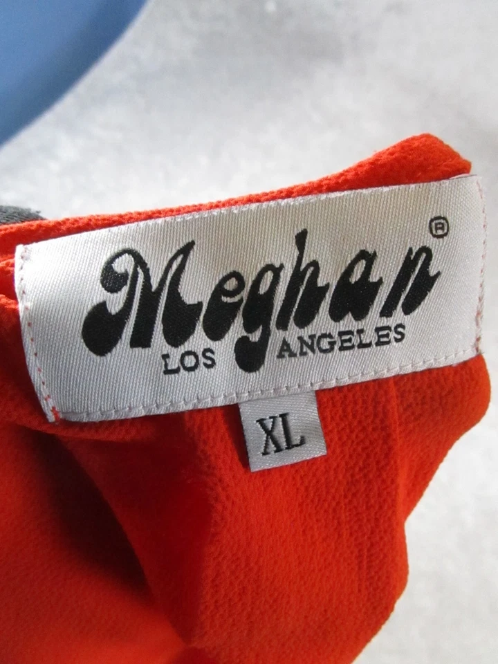 Платье Meghan женское Xl оранжевое миди-блузон с запахом * - Изображение 4 из 4