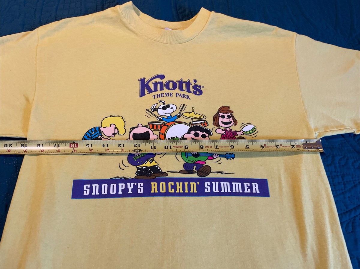 Knotts berry farm , Snoopy's rock and summer T-shirt, yellow, Youth XL, Hanes | eBay Knotts berry farm , Snoopy's rock and summer T-shirt, yellow, Youth XL, Hanes | eBay
