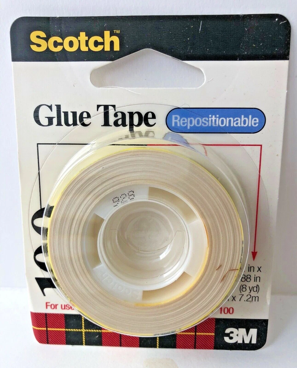 Scotch 3M Repositionable Glue Tape for Tape Dispenser #100 - 6 rolls NEW