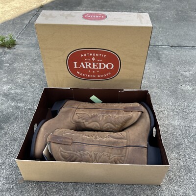 Laredo Maddie Embroidered Round Toe Cowboy  Womens Brown Dress Boots 51112 7.5