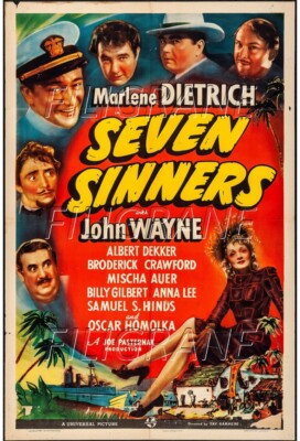 SEVEN SINNERS FILM Rsln - POSTER HQ 50x70cm eines KINO POSTER