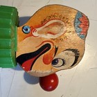 Fisher Price Squeaky the Clown Pull Toy Wood Wooden Vintage — photo 5