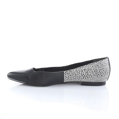 black and white pointed toe flats