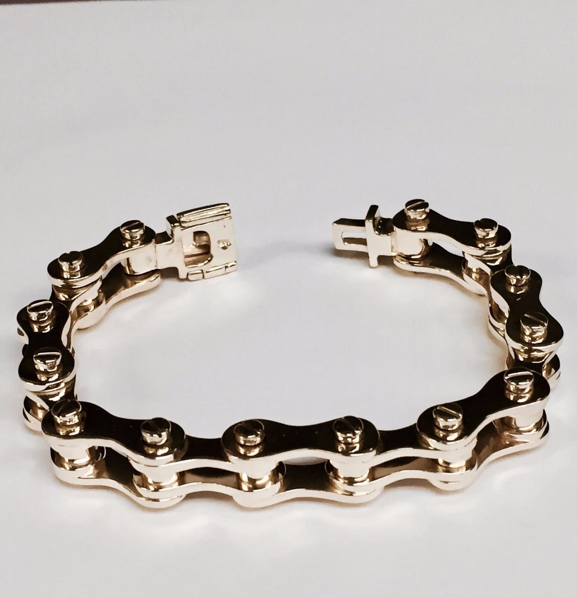 14k gold 2024 motorcycle chain bracelet