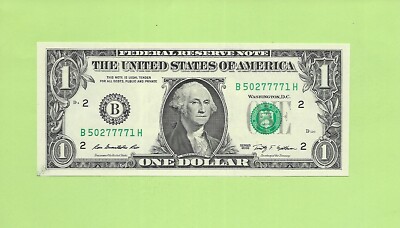 ありぴー 2009 ..UNCIRC $1 B 5027 7771 H . 2009 $1 B-H QUAD NOTE '7777