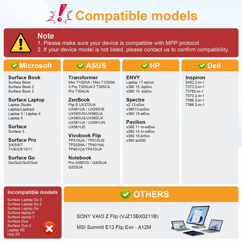 Microsoft Surface Pen für Surface Pro 11/10/9/8/7/6/5/4/3/X Surface Go 4/3/2/... - Bild 2 von 4