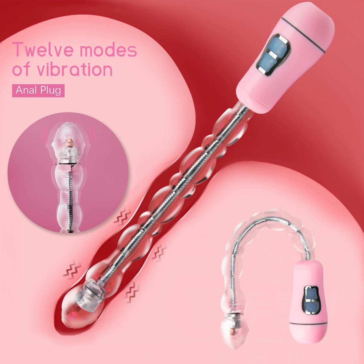 Anal Plug Vibrator Butt Beads Vibrating Massager Adults Sex Toys for Women  Men | eBay