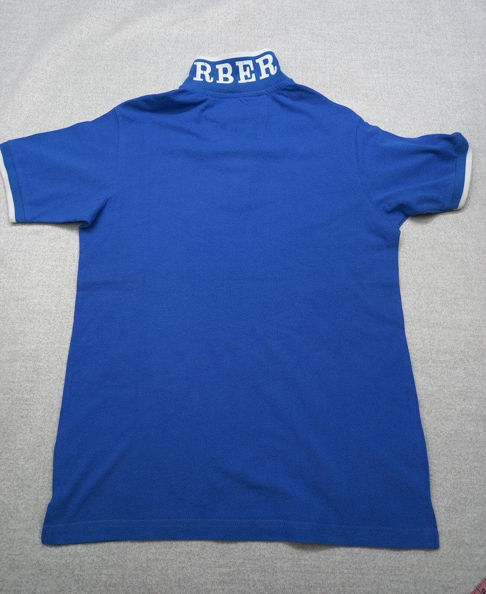 BURBERRY バーバリー ポロシャツ 青 LL 4119225A0016 美品】BURBERRY (バーバリー)ポロtシャツ - メルカリ