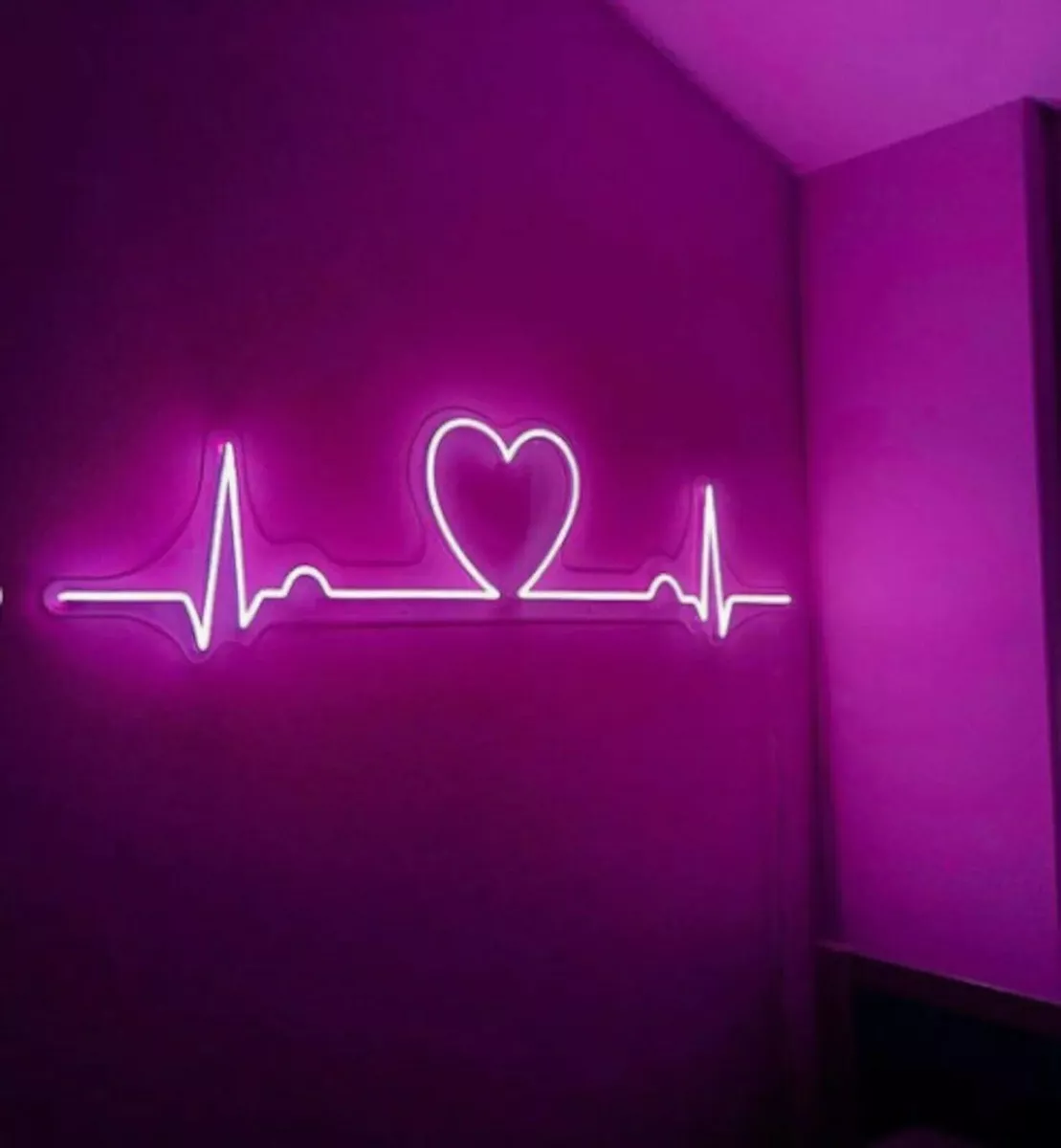 Buy 5 Pieces LED Bedside Lamp Love Heart Neon Light Atmosphere