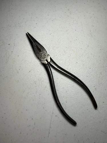ANTIQUE VINTAGE CEMCO ITALY 6" NEEDLE NOSE PLIERS W/ WIRE CUTTER TEETH HINGE WOW