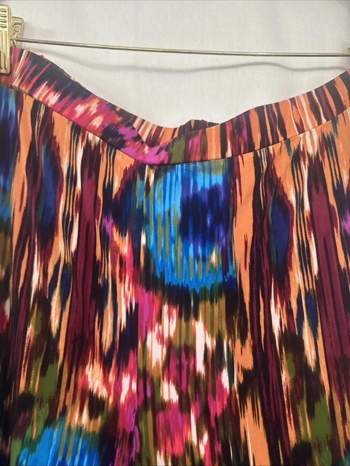 Брюки Nikki Poulos разноцветные широкие богемные без застежек размер 2X - Изображение 3 из 4