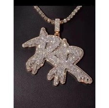 925 Sterling Silver Tester Passing 3 Ct Real Moissanite Men's Custom RR Pendant