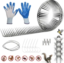 Squirrel Baffle Spikes, Stainless Steel anti Climb Strips for Bird Feeder Pole,