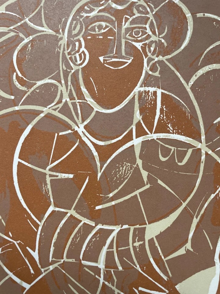 HAP Grieshaber, "Hirte der sanften Gewalt" Farbholzschnitt - Bild 2 von 3