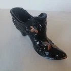 Fenton Glass Slipper Signed Shoe By Jk Spindler