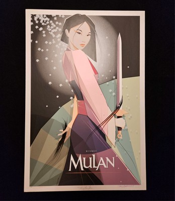Signed Ming Na-Wen Ltd Ed 50/52 Mondo Cyclops Art Print MULAN Craig  Drake