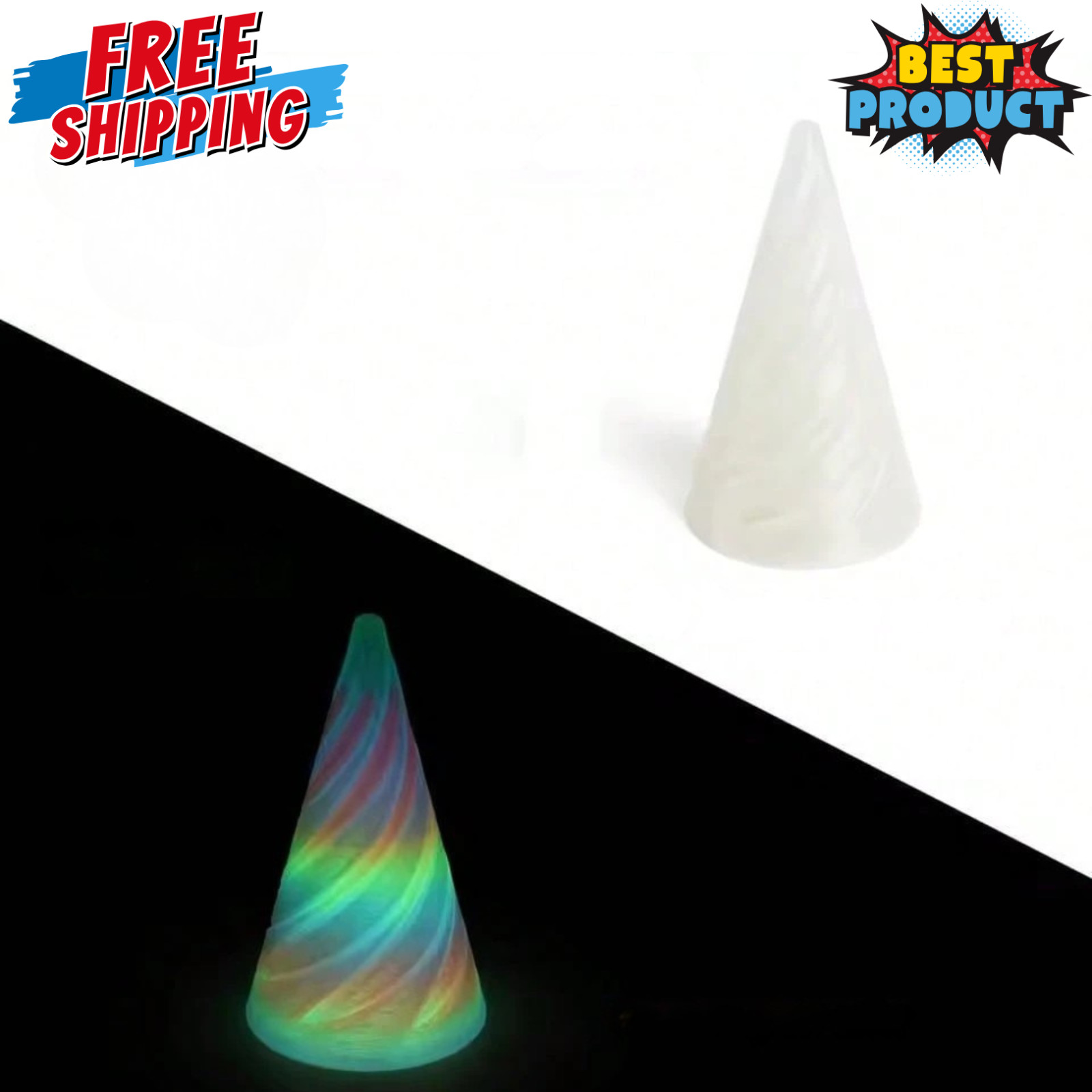 Spiral Impossible Cone Fidget Toys 3D Printed Desk Anxiety Stress Relief Toy New