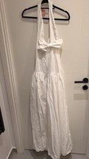 PrettyLittleThing White Bow Halterneck Maxi Dress – UK 10