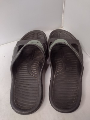 VTG Y2K Nike First String Slides Black Green Sandals Men display picture 2