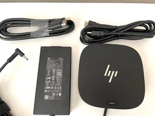 HP G5 Dock USB-C Universal Docking Station 120W AC Adapter w/ HDMI + DP Cables