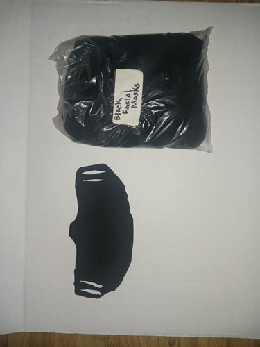 Bella + Canvas Black Facial Masks Light Weight Fabric Facial Cover 100%... - Picture 5 of 14