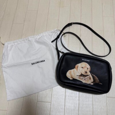 Balenciaga Timebalenciaga Camera Bag Dog And Cat Print Limited