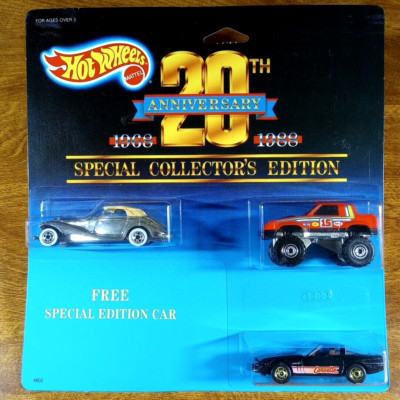 Hot Wheels Collector Edition 3台セット Hot Wheels 20th Anniversary Special Collector's Edition 3-Pack