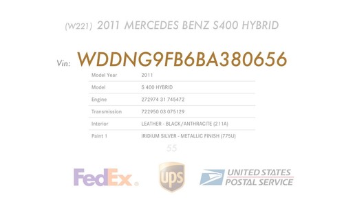 W221 Mercedes 2011 S400 Trunk Lid Lock Latch Trim Cover 2216900041 OEM - Picture 11 of 11