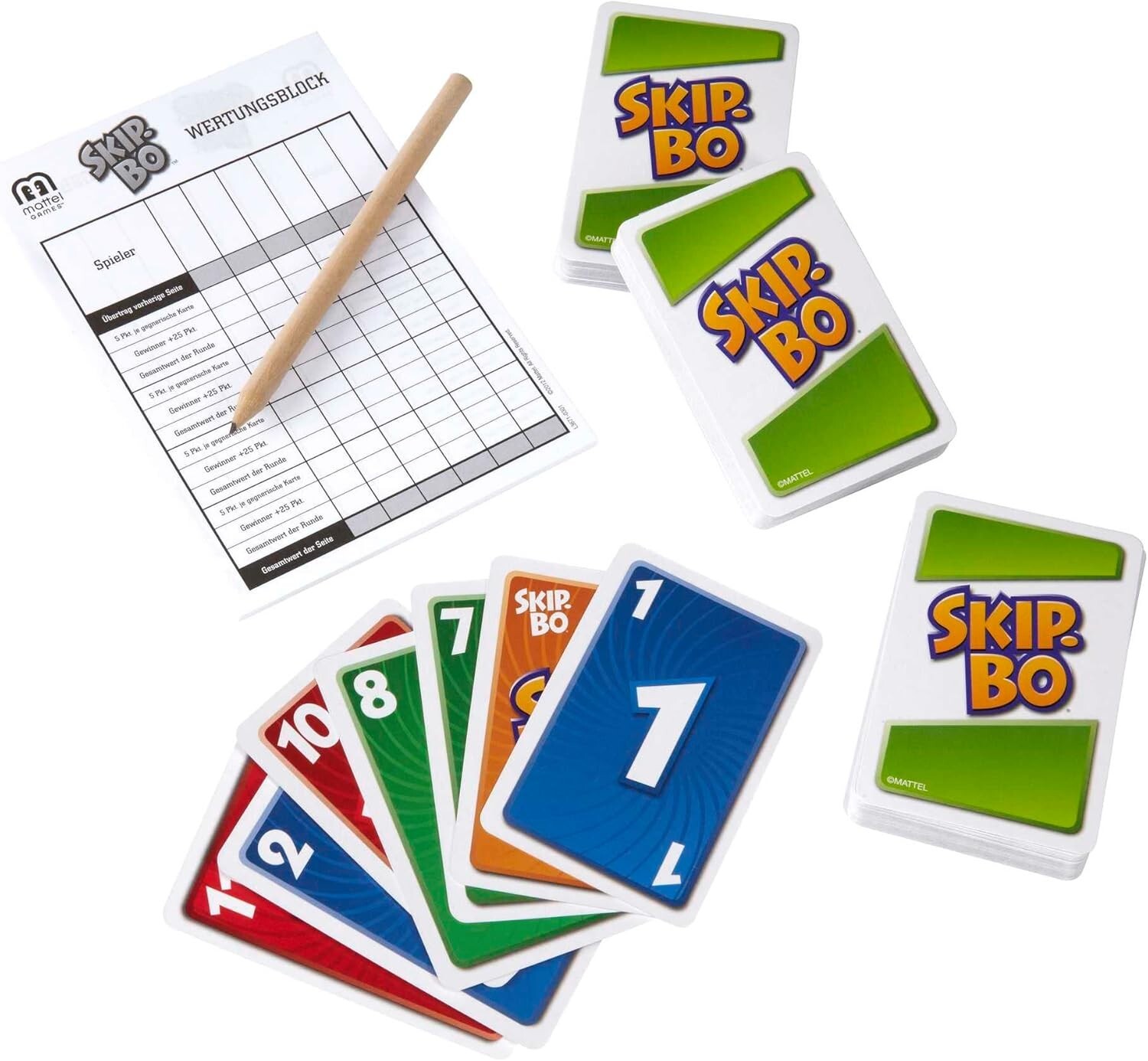 Mattel Games Skip-BO Deluxe, in Metallbox, Kartenspiele für die Familie, als...