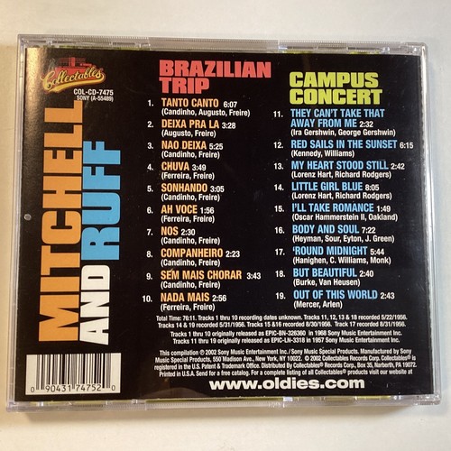 Brazilian Trip / Campus Concert by The Mitchell-Ruff Duo Jazz CD - Free Shipping - Picture 5 of 6