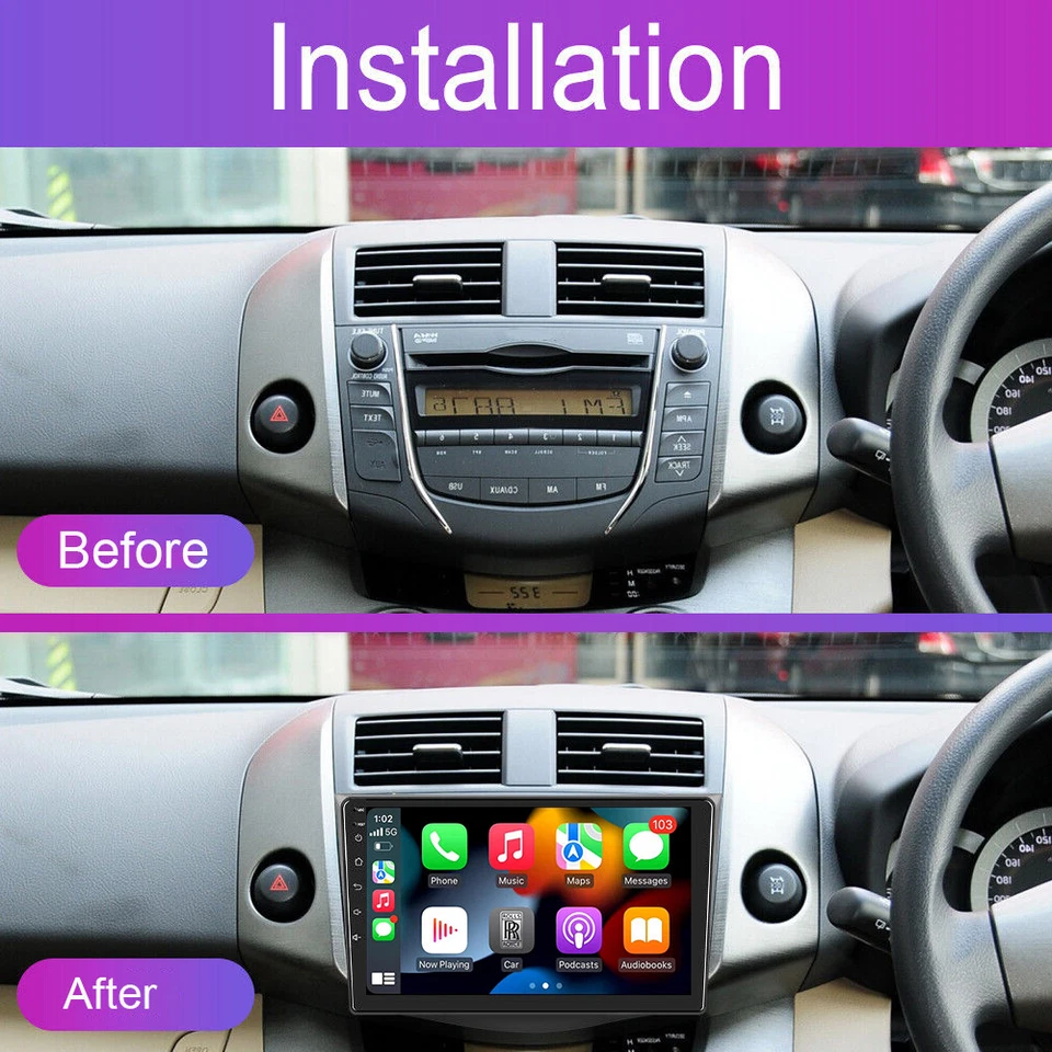 For Toyota RAV4 2006-2012 Android 13 Carplay Car Stereo Radio GPS WIFI Head Unit - image 4 of 4