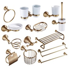 Antique Brass Bathroom Accessories Set Bath Hardware Towel Bar fzh112