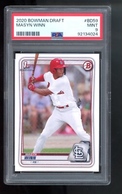 Masyn WINN 2020 Bowman Draft #BD-59 RC St. Louis Cardinals PSA 9