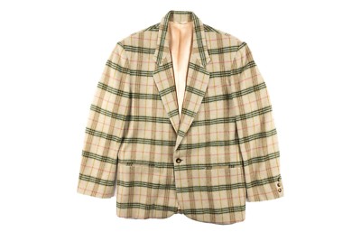 Vtg Joie de Vivre Men STYLE Sport Coat Tan GLEN PLAID Jacket Blazer Medium 