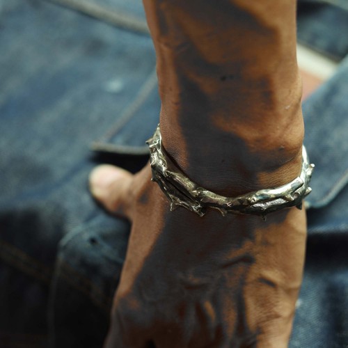 The Holy Crown of Thorns Bangle unisex sterling silver 925 Gothic Biker Fashion - Picture 2 of 13