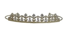 Believe by Brilliance Gold Flash Plated Tiara with Genuine Cubic Zirconia