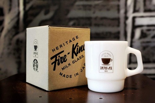 VERY RARE n Cute! STARBUCKS Japan x Fire King Mug 2019 FS w/tracking - Picture 3 of 3